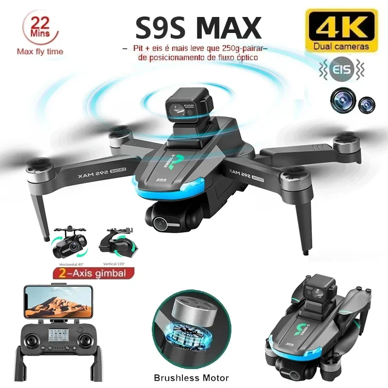 NEW S9S MAX MINI Drone 4K 2-Ax - Drone Gimbal 2 Axis 评论和价格