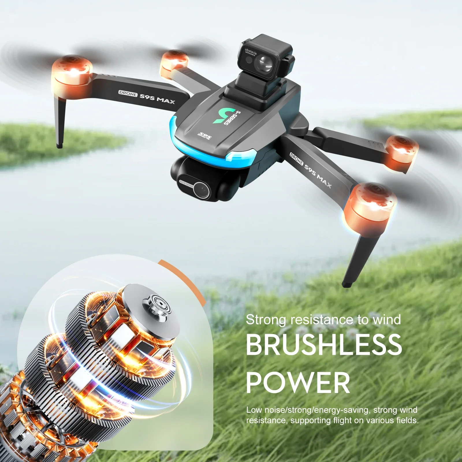 NEW S9S MAX MINI Drone 4K 2-Ax - Drone Gimbal 2 Axis 评论和价格