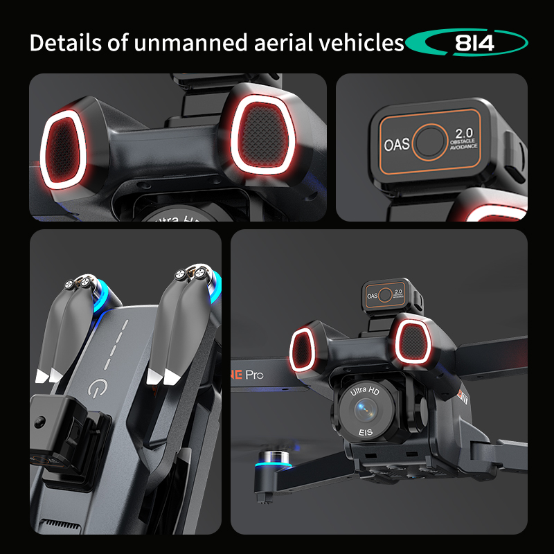 814 drone profissional 4K HD C - Drone Gimbal 2 Axis 评论和价格